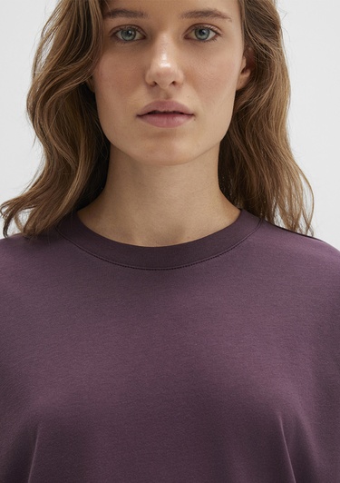  Mavi Bordo Basic Tişört Regular Fit / Normal Kesim 1600955-70434