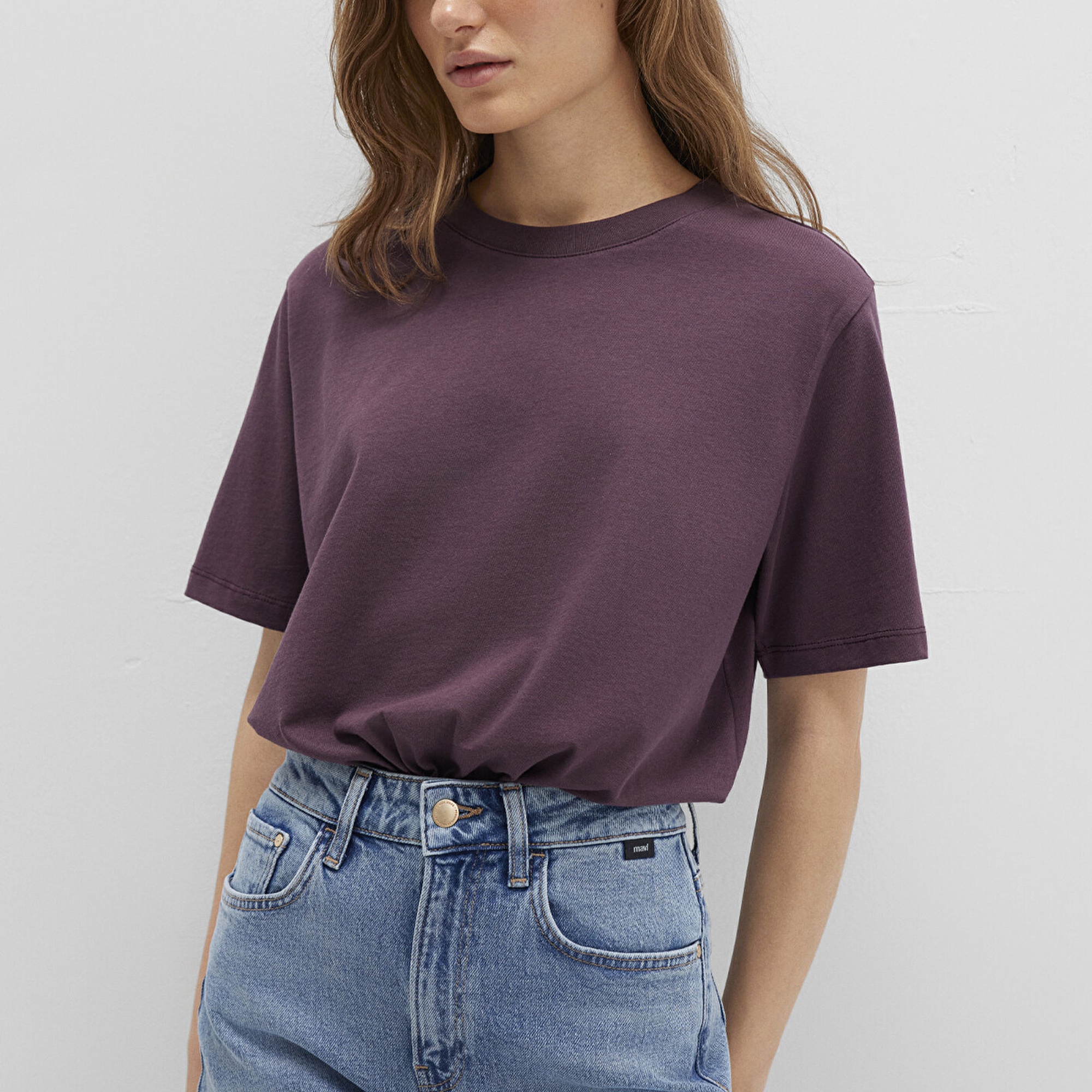 Mavi Bordo Basic Tişört Regular Fit / Normal Kesim 1600955-70434