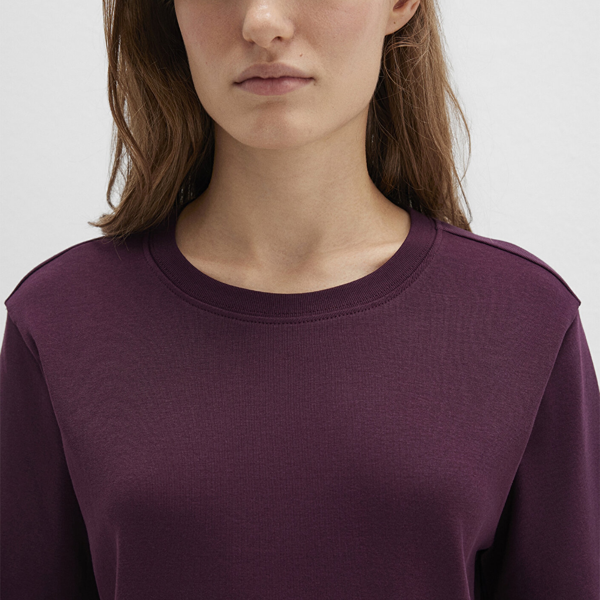 Mavi Bordo Basic Tişört Semi Slim Fit / Yarı Dar Kesim 1612916-70434