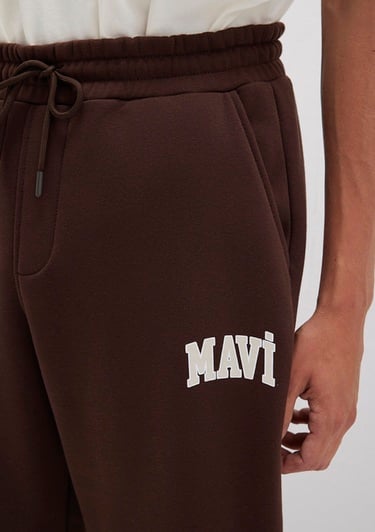  Mavi Mavi Logo Baskılı Kahverengi Eşofman Altı 0010207-70251