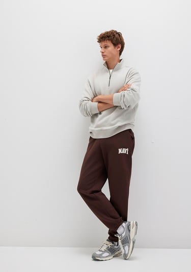  Mavi Mavi Logo Baskılı Kahverengi Eşofman Altı 0010207-70251