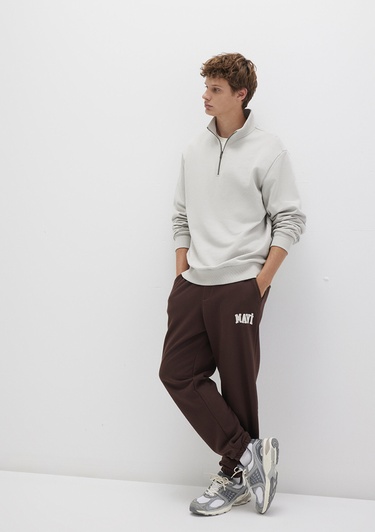  Mavi Mavi Logo Baskılı Kahverengi Eşofman Altı 0010207-70251