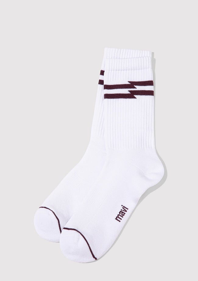  Mavi Beyaz Soket Çorap 0911583-20454