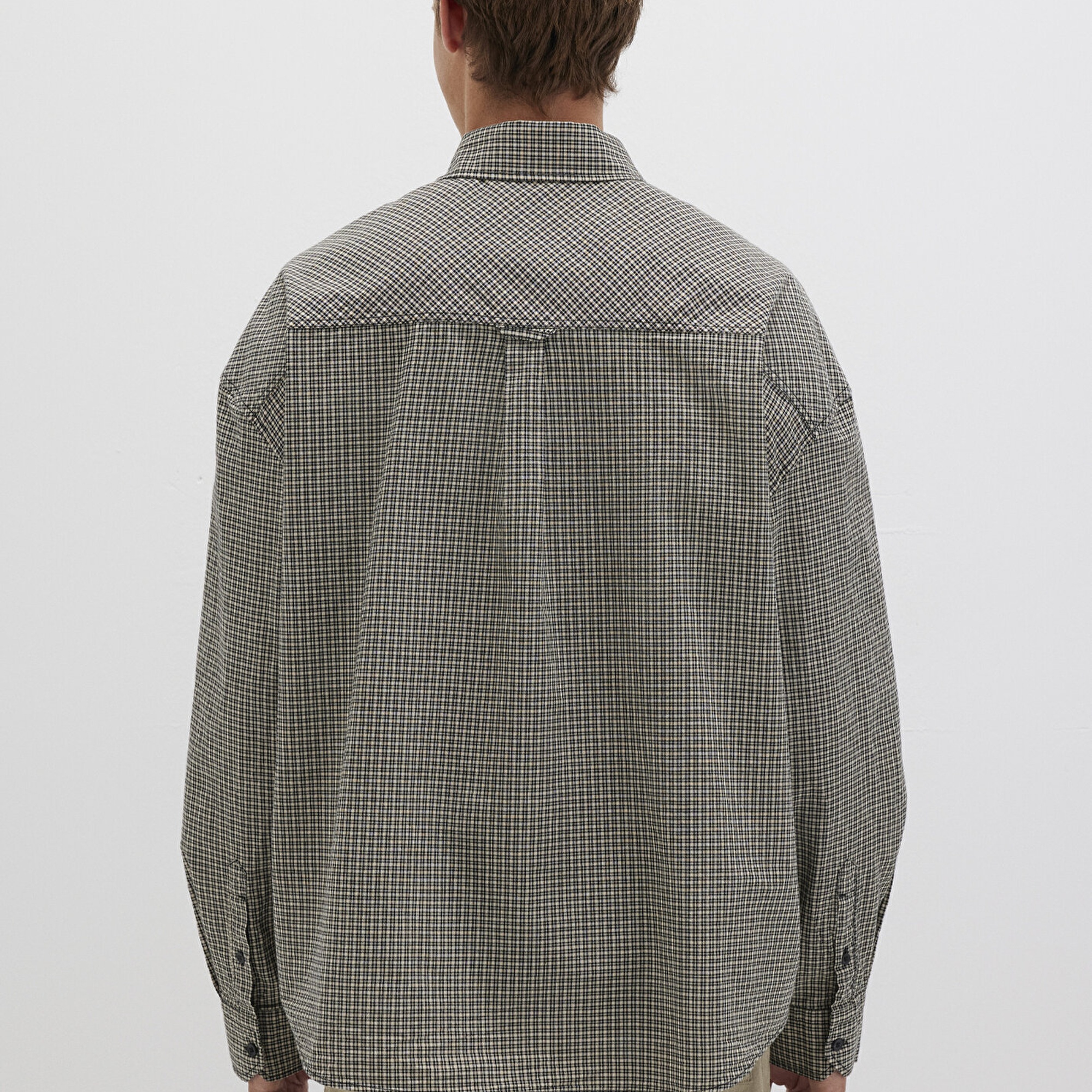 Mavi Kareli Renkli Gömlek Oversize / Geniş Kesim 0211689-90910