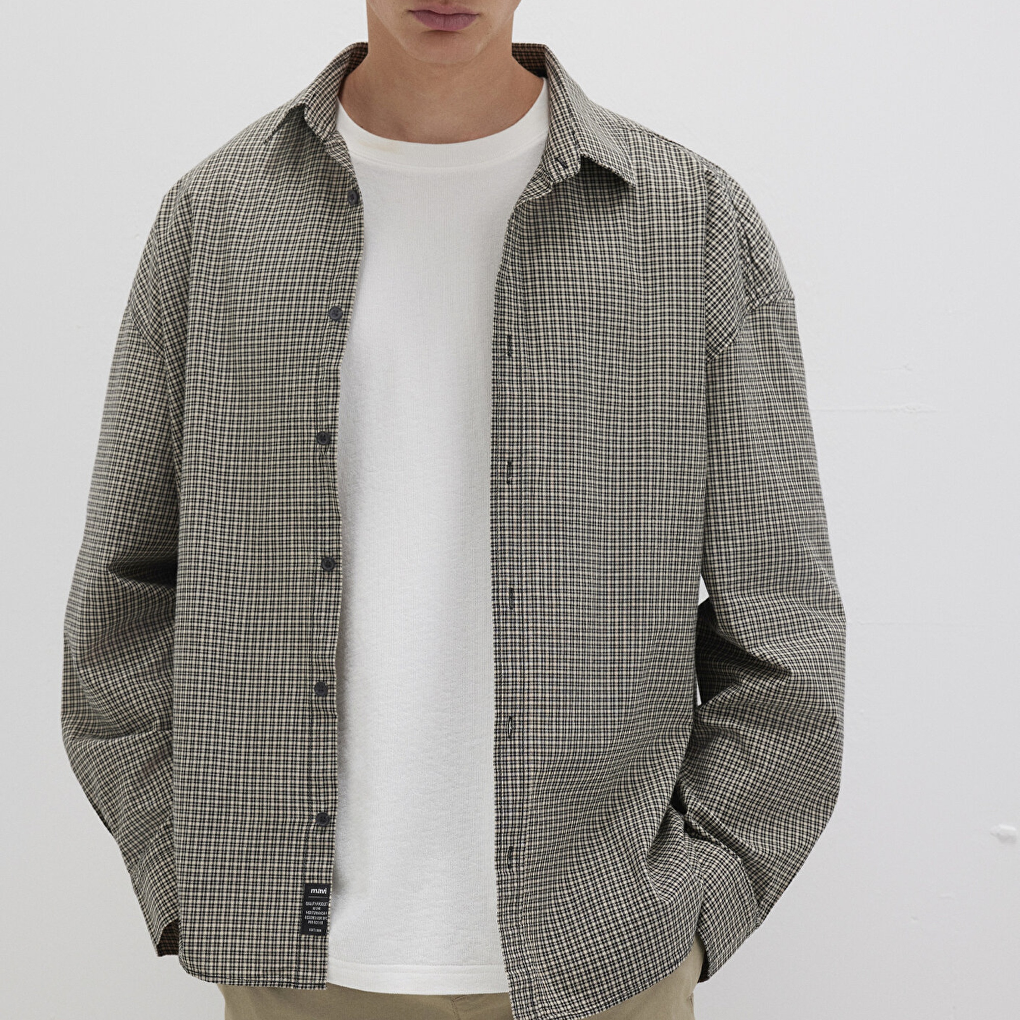 Mavi Kareli Renkli Gömlek Oversize / Geniş Kesim 0211689-90910