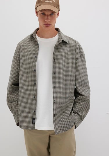  Mavi Kareli Renkli Gömlek Oversize / Geniş Kesim 0211689-90910