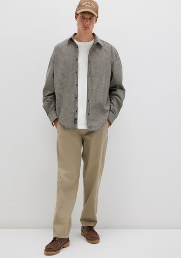  Mavi Kareli Renkli Gömlek Oversize / Geniş Kesim 0211689-90910