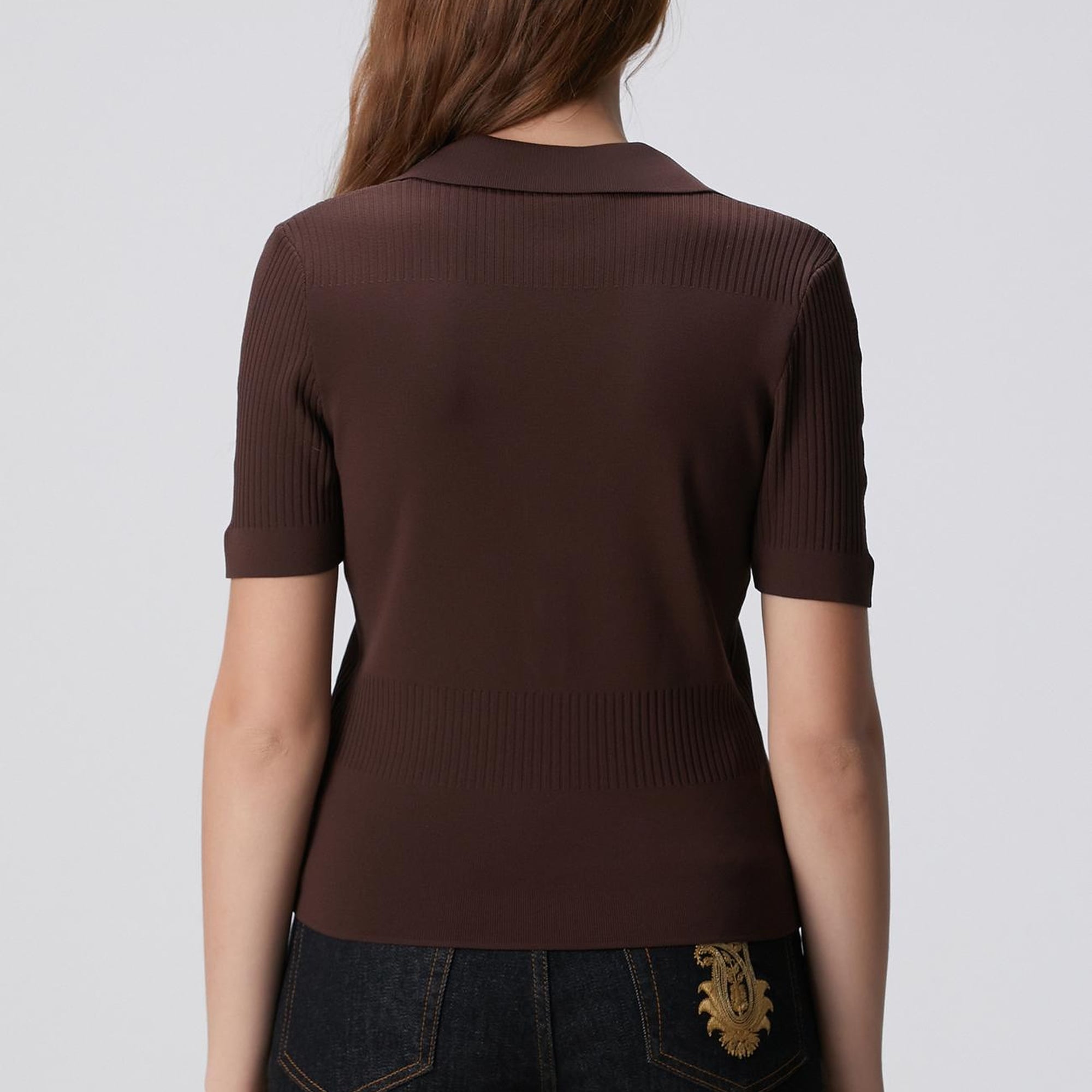 Network Kadın Acı Kahve Düğme Detaylı Kazak