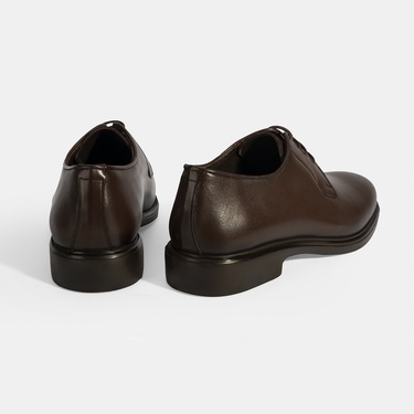  Erkek Kahve Bağcıklı Deri Klasik Ayakkabı