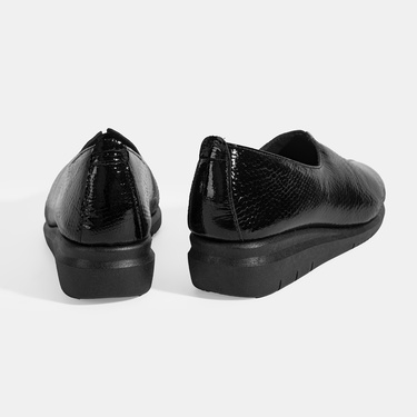  Kadın Siyah DesaComfort Deri Günlük Ayakkabı