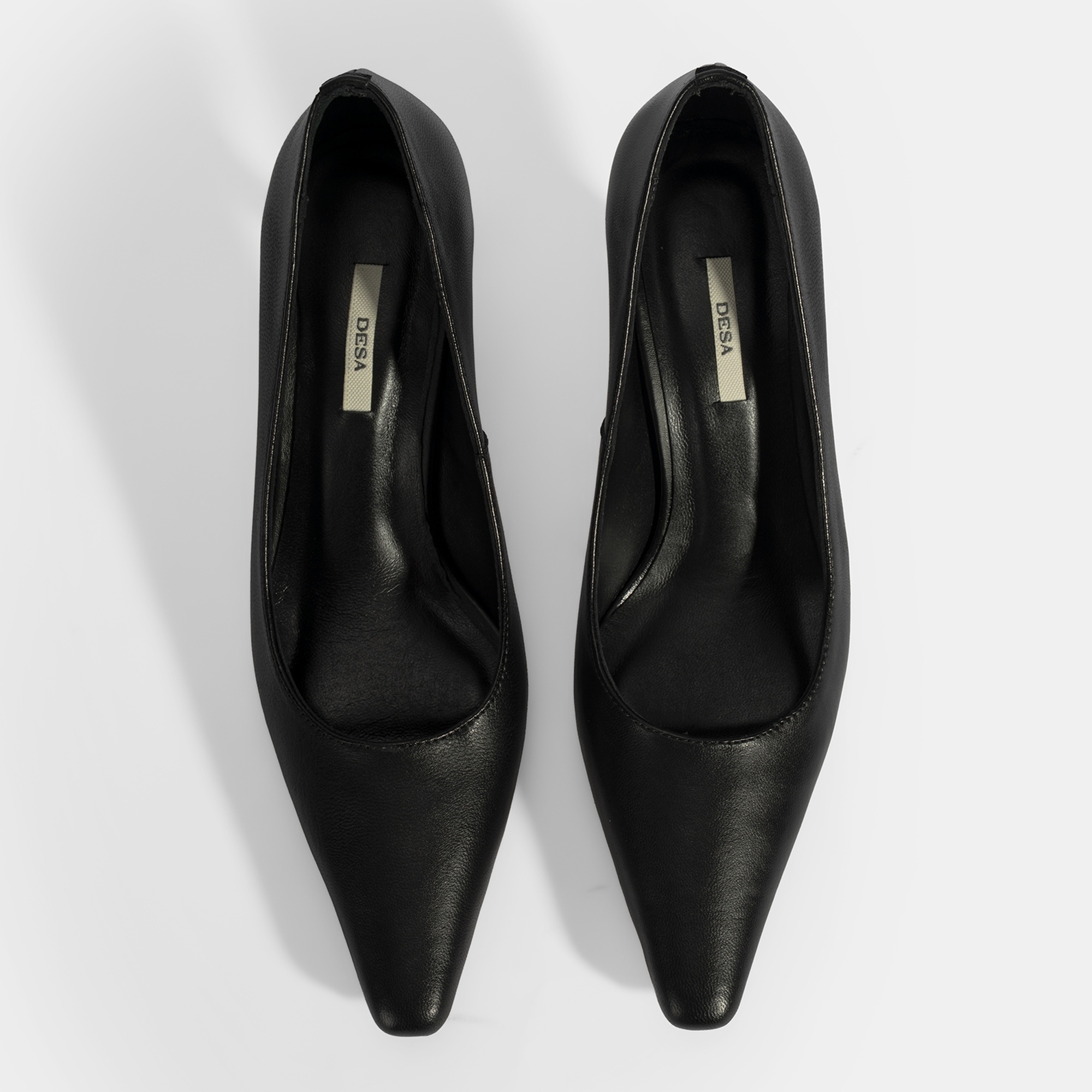 Kadın Siyah Deri Stiletto