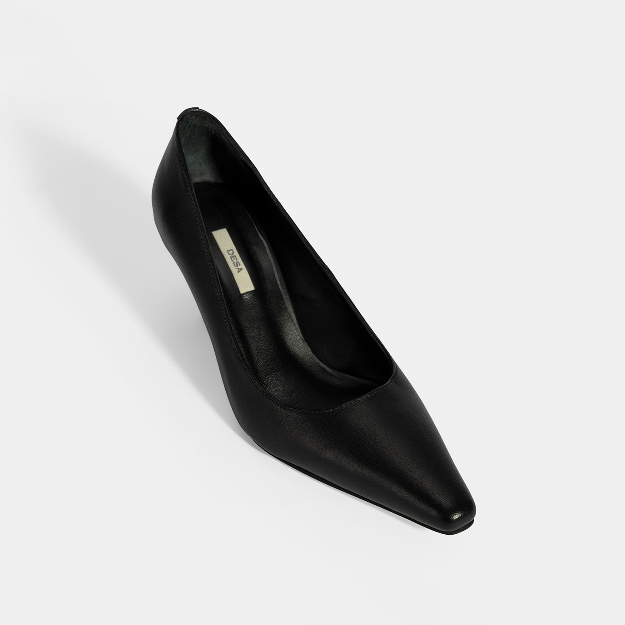 Kadın Siyah Deri Stiletto