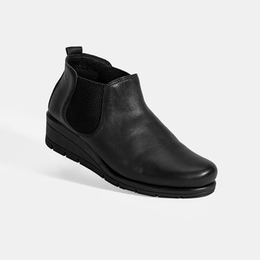  Kadın Siyah DesaComfort Bilek Boy Deri Bot