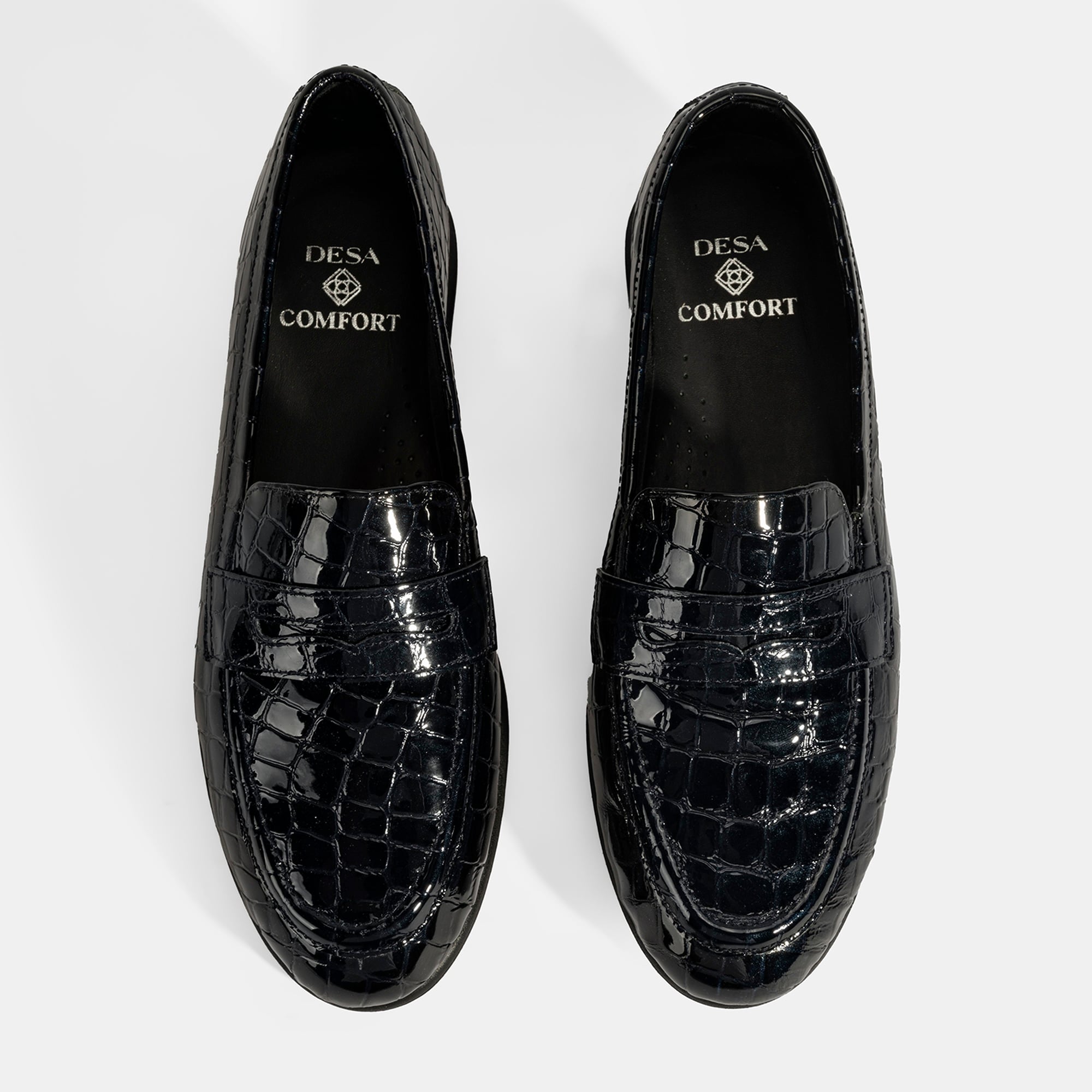 Kadın Lacivert DesaComfort Dolgu Topuklu Deri Ayakkabı