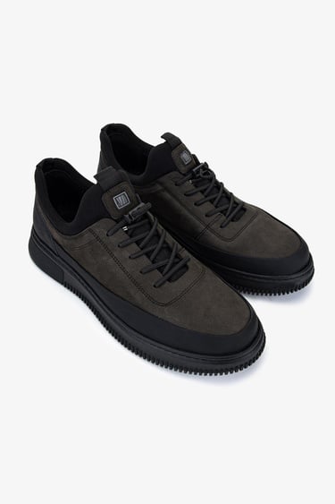  Valmenti Erkek Hakiki Deri Gri Casual Ayakkabı