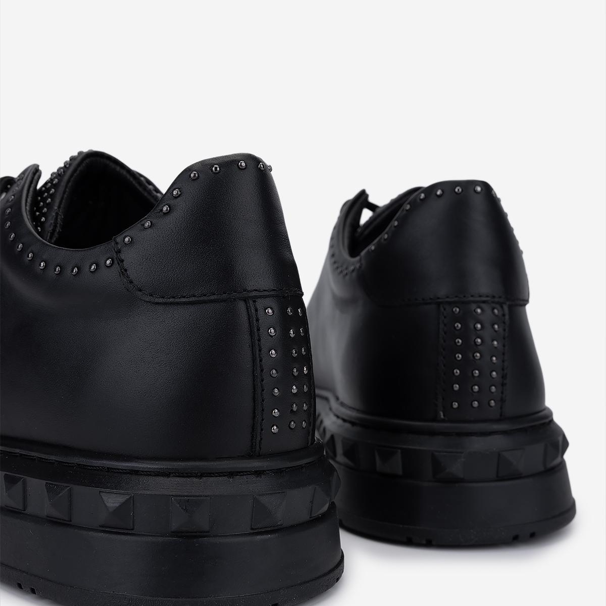 Valmenti Erkek Siyah Hakiki Deri Sneakers & Spor Ayakkabı