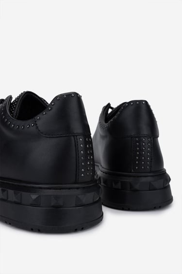  Valmenti Erkek Siyah Hakiki Deri Sneakers & Spor Ayakkabı