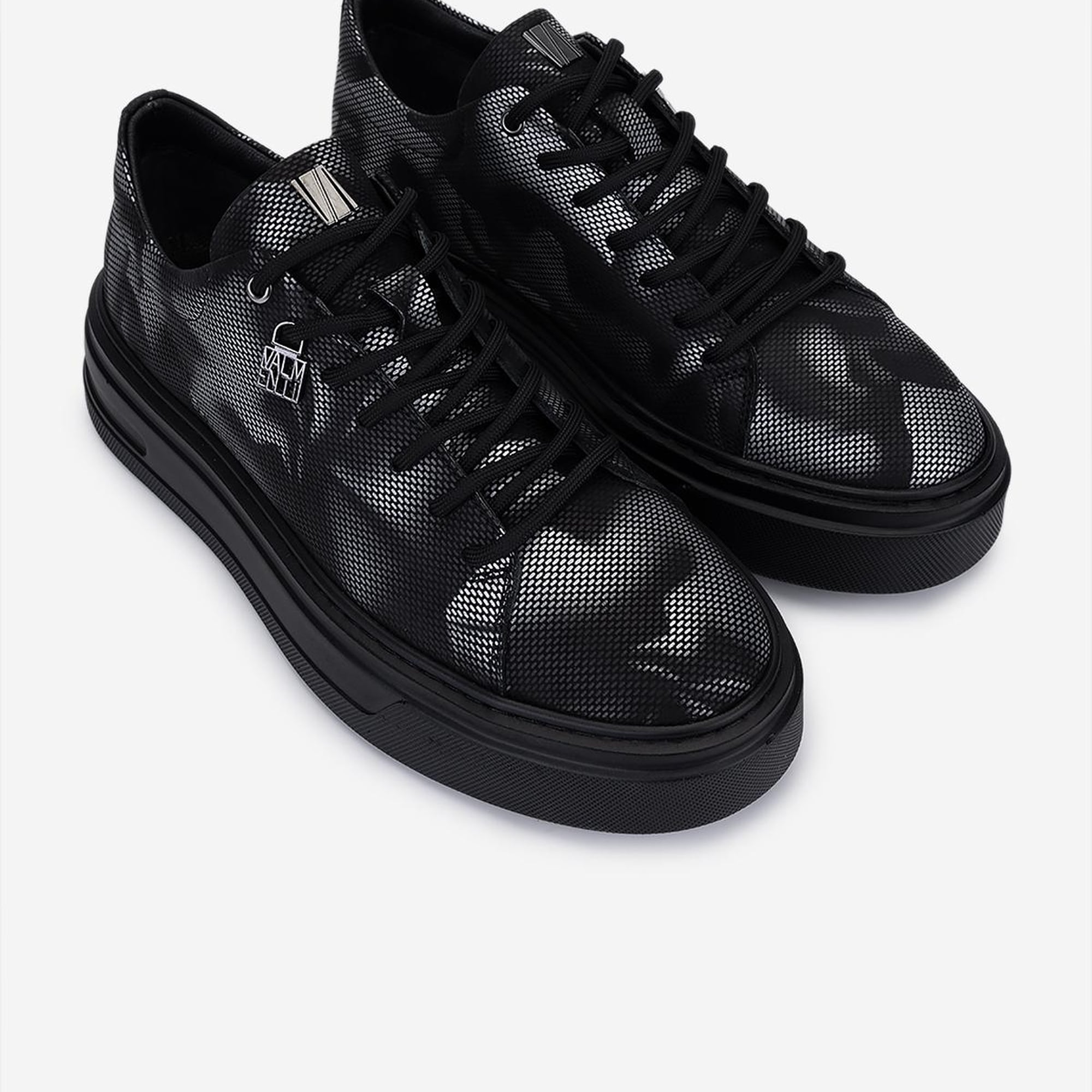 Valmenti Erkek Siyah Hakiki Deri Sneakers & Spor Ayakkabı