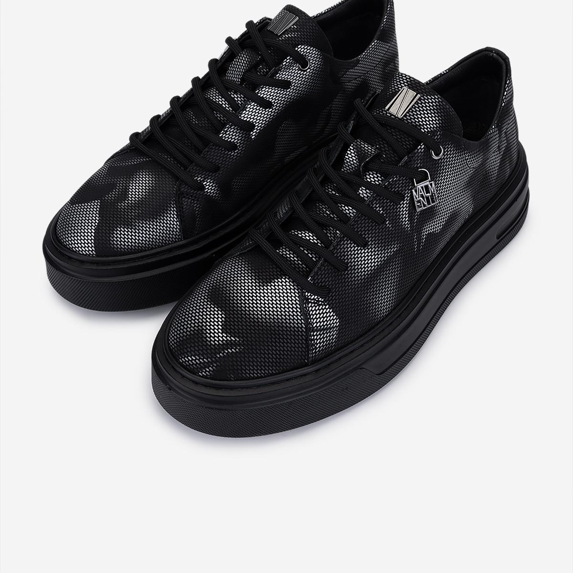 Valmenti Erkek Siyah Hakiki Deri Sneakers & Spor Ayakkabı