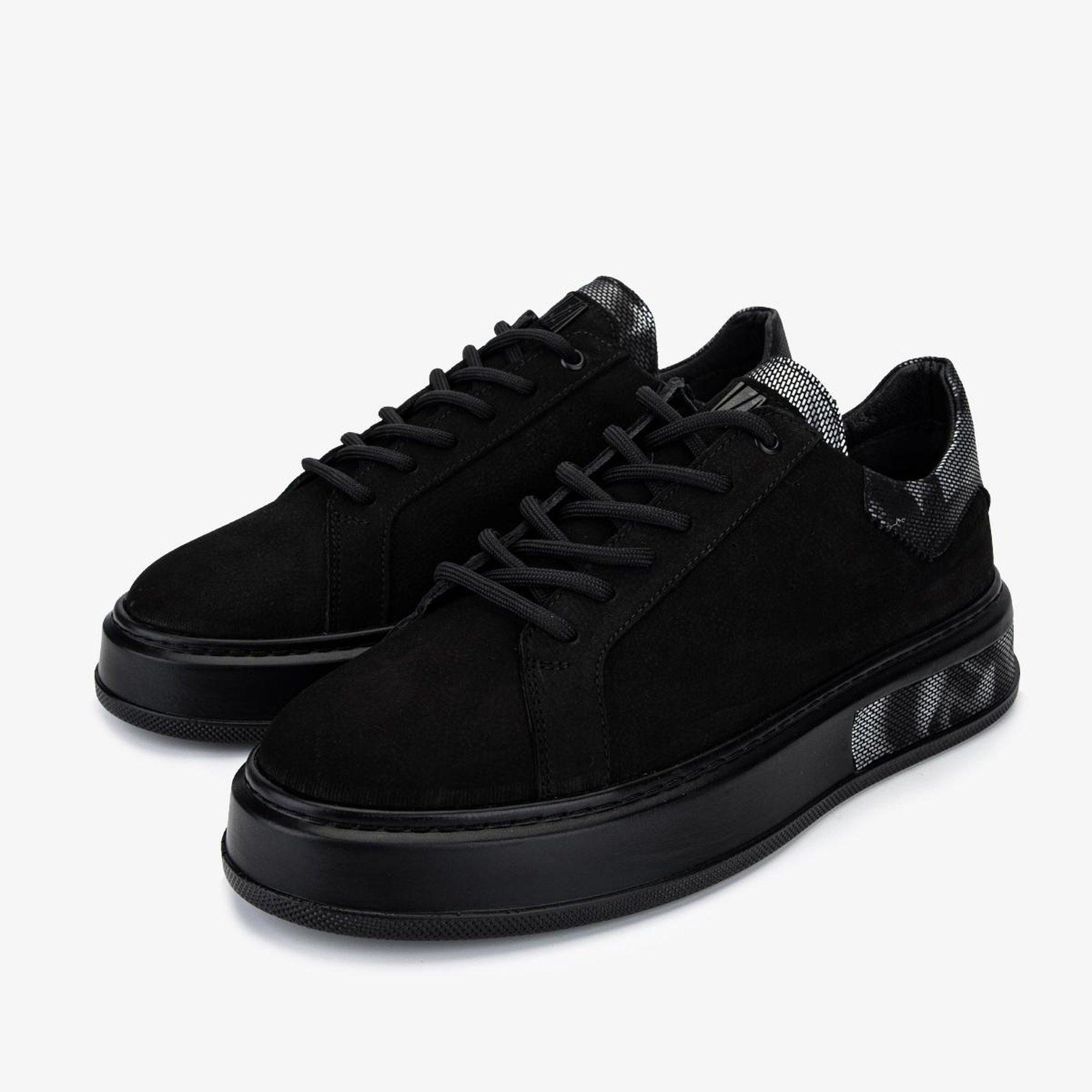 Valmenti Erkek Siyah Hakiki Deri Sneakers & Spor Ayakkabı