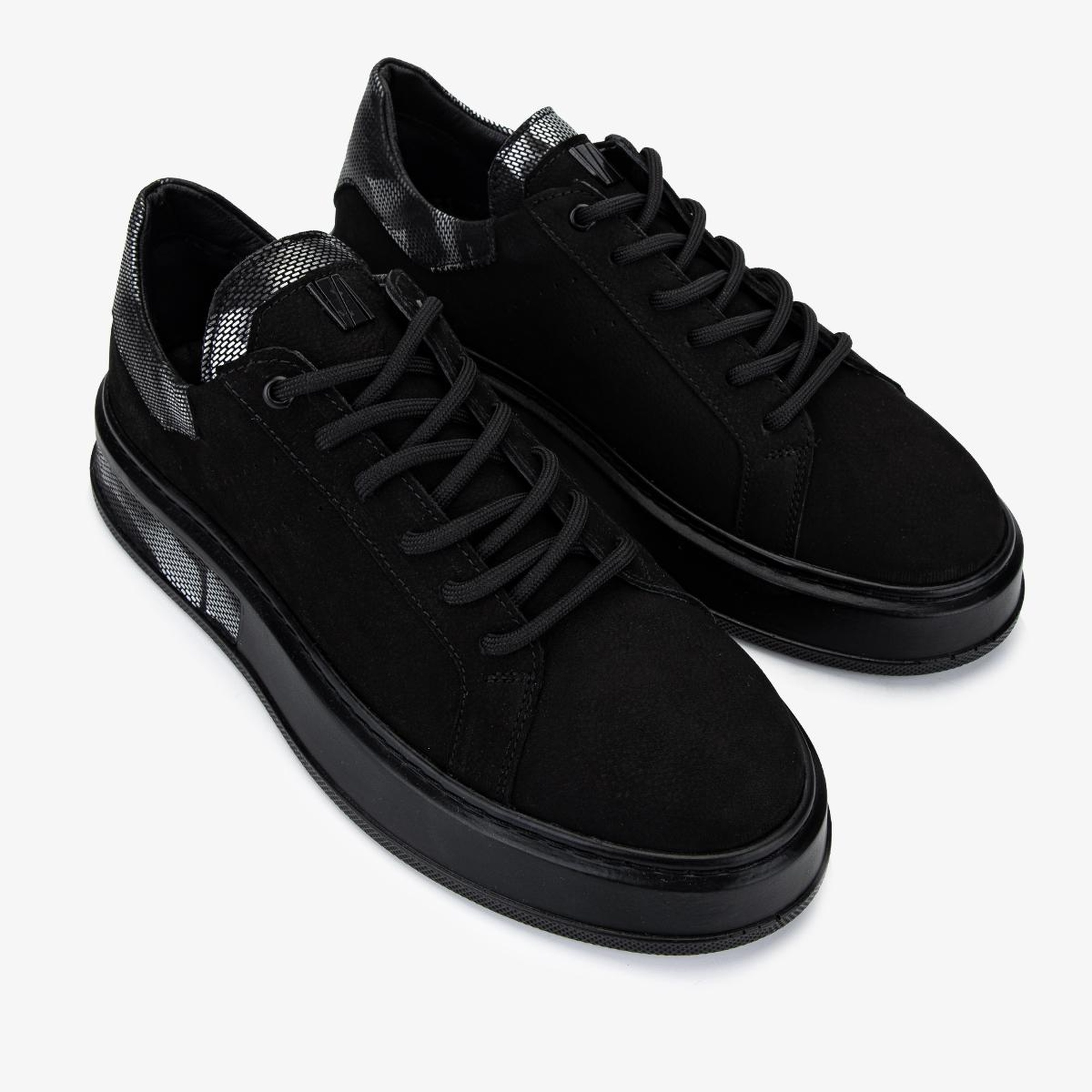 Valmenti Erkek Siyah Hakiki Deri Sneakers & Spor Ayakkabı