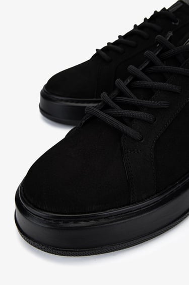  Valmenti Erkek Siyah Hakiki Deri Sneakers & Spor Ayakkabı