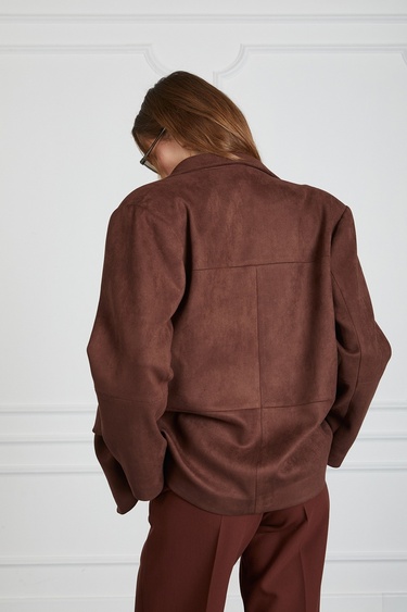  Süet Cepli Ceket