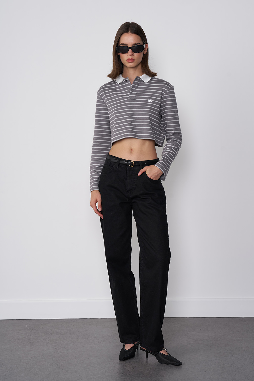  Uzun Kollu Polo Yaka Bluz