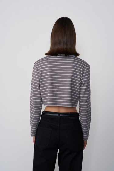  Uzun Kollu Polo Yaka Bluz