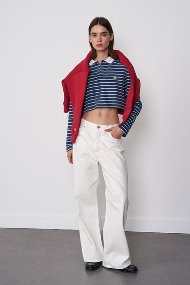  Uzun Kollu Polo Yaka Bluz