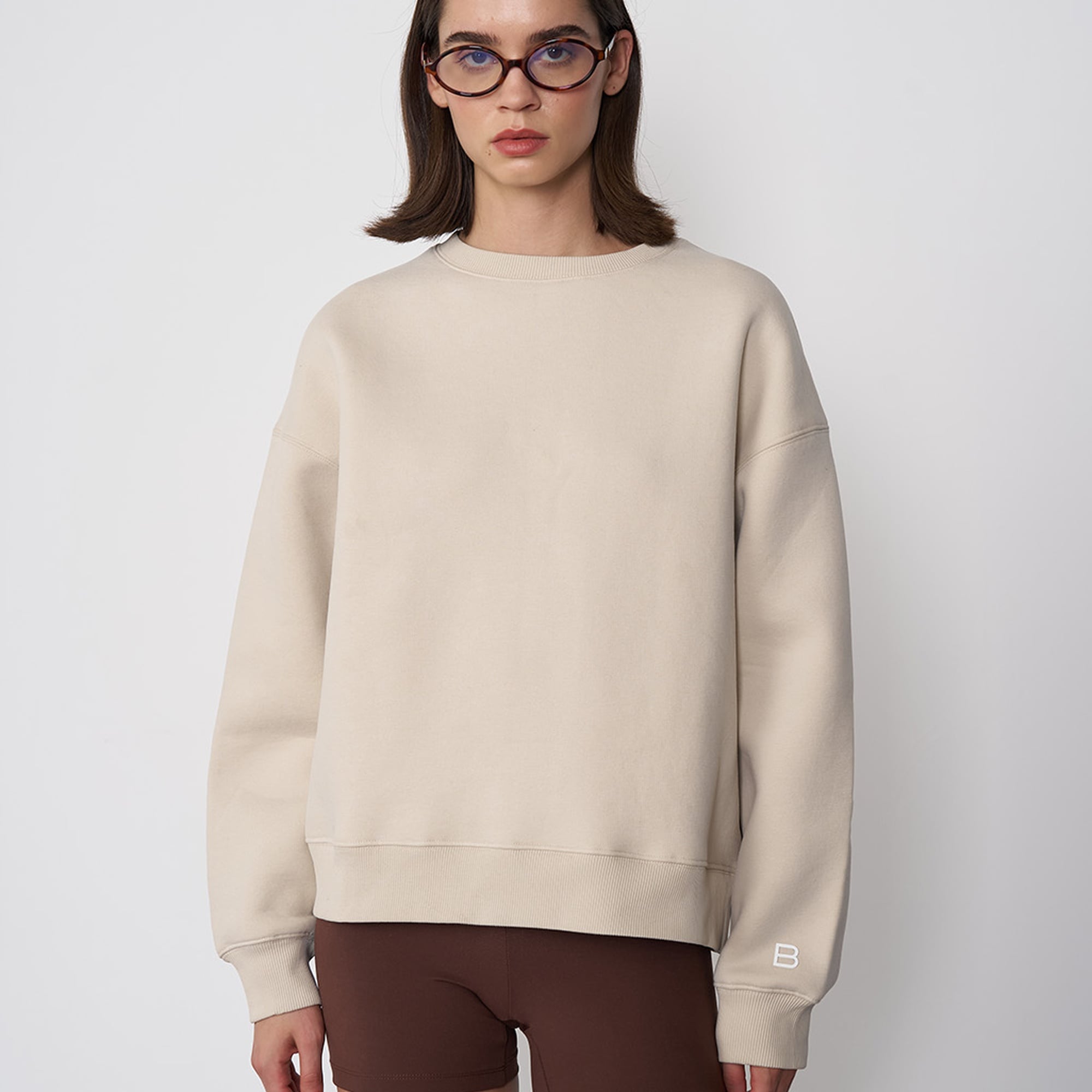 Oversize Kısa Sweatshirt