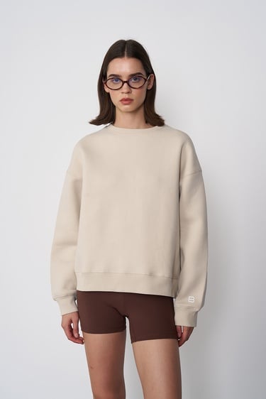  Oversize Kısa Sweatshirt