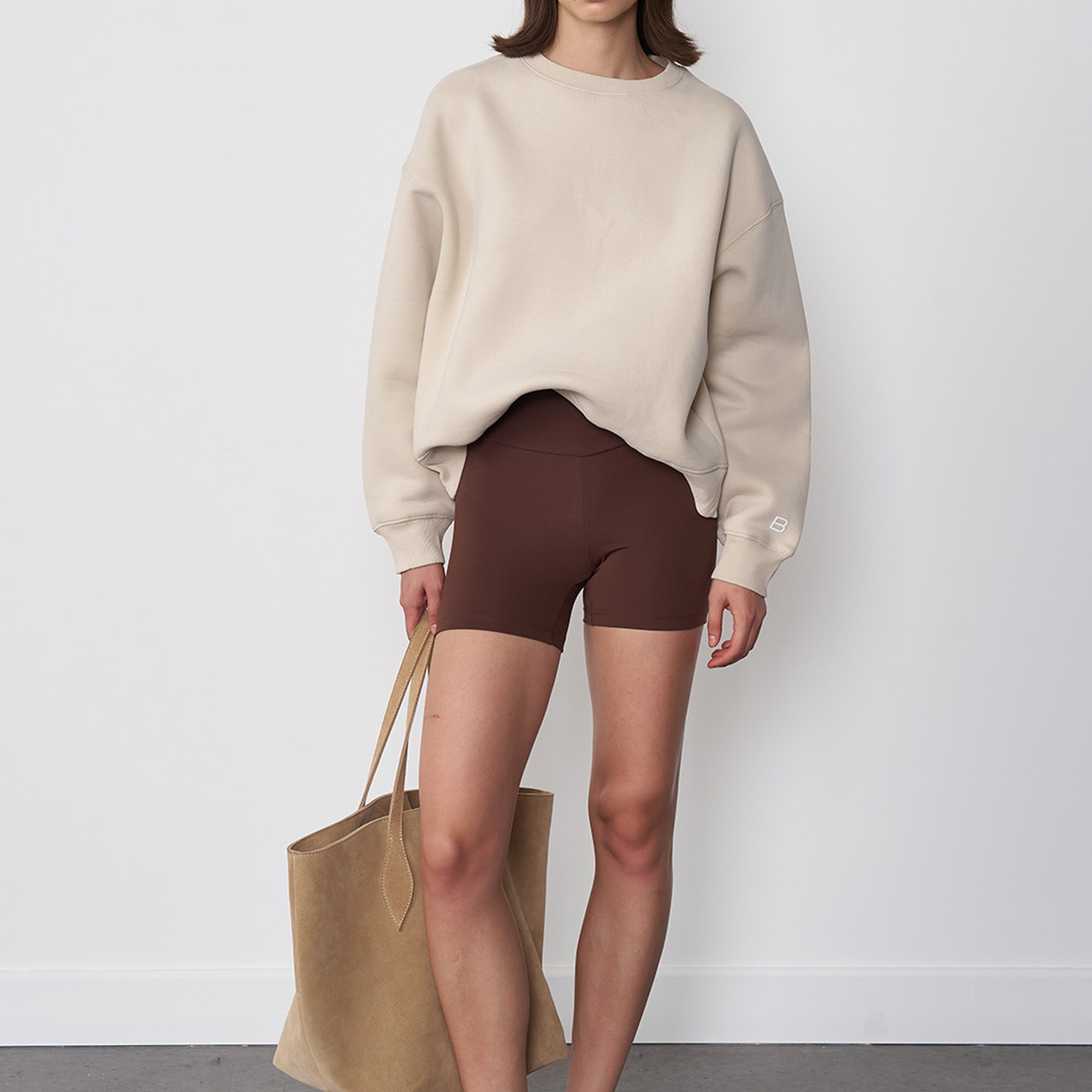 Oversize Kısa Sweatshirt