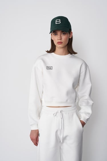  Basic Crop Sweatshirt