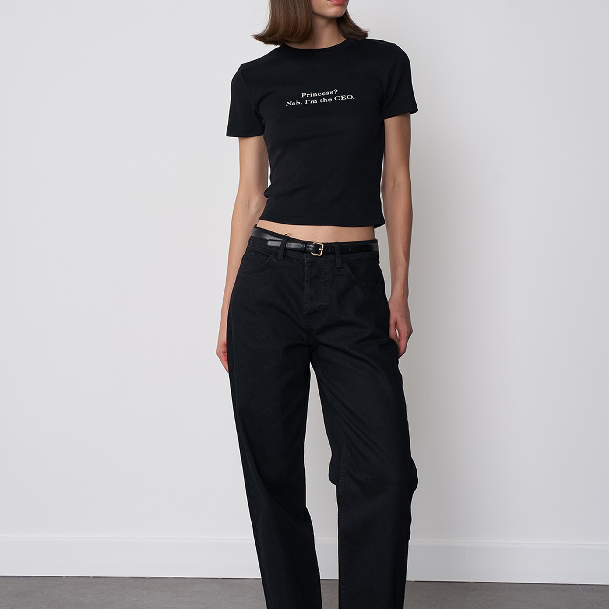 Baskılı Crop Tshirt