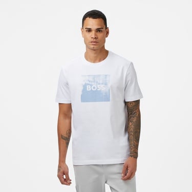  Boss Wheel Erkek Beyaz T-Shirt
