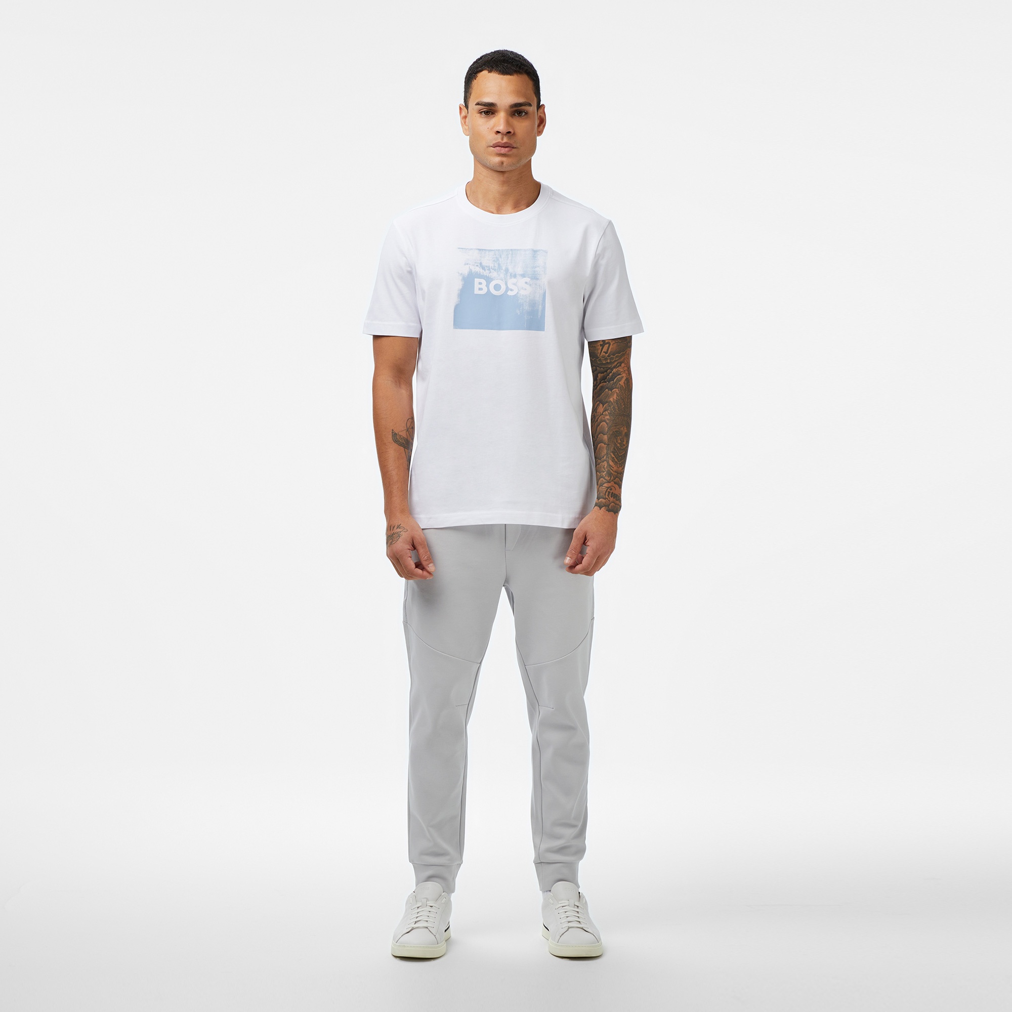 Boss Wheel Erkek Beyaz T-Shirt