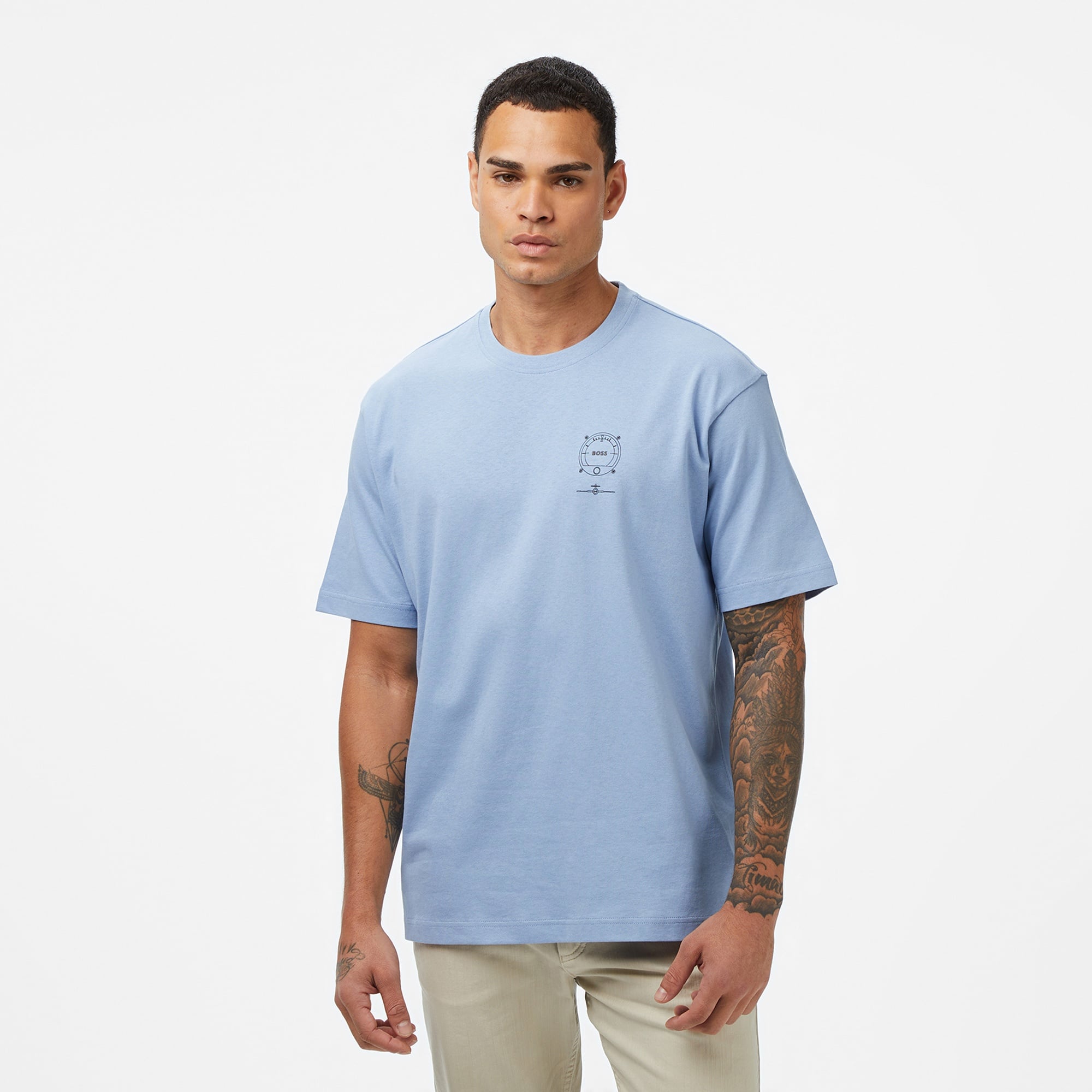 Boss Voyage Erkek Açık Mavi T-Shirt