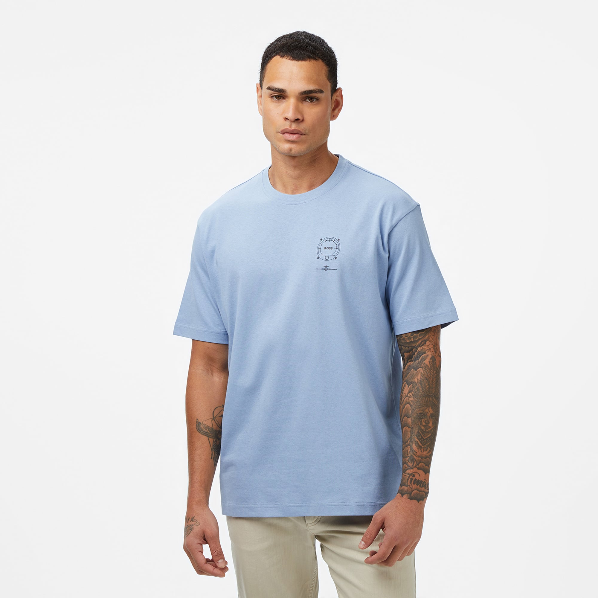  Boss Voyage Erkek Açık Mavi T-Shirt