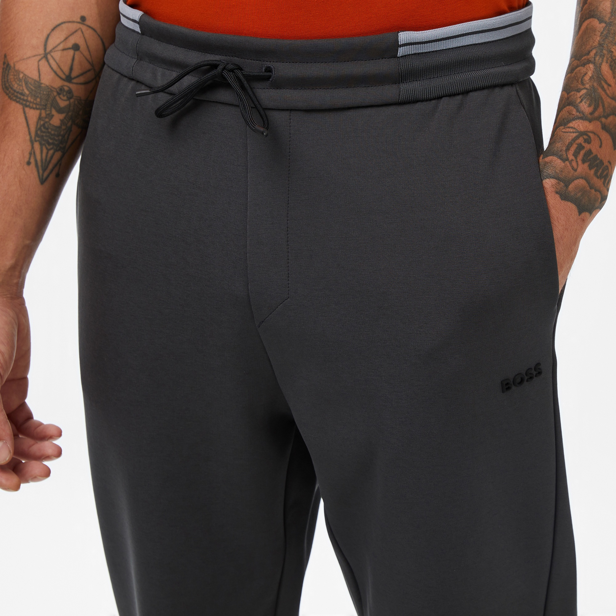 Boss Pants Erkek Koyu Gri Eşofman Altı