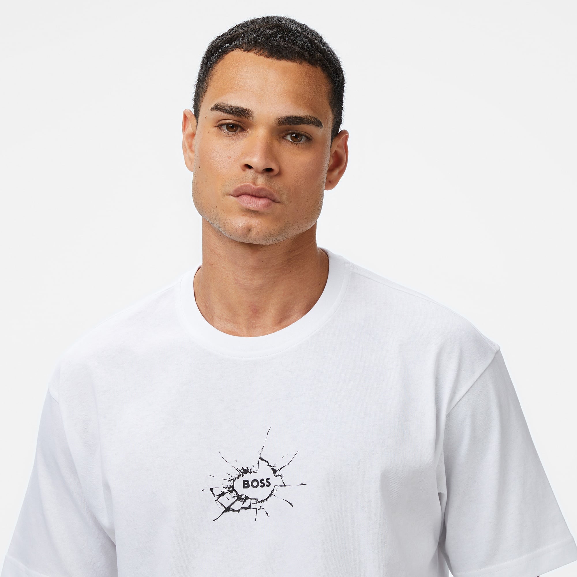 Boss Voyage Erkek Beyaz T-Shirt