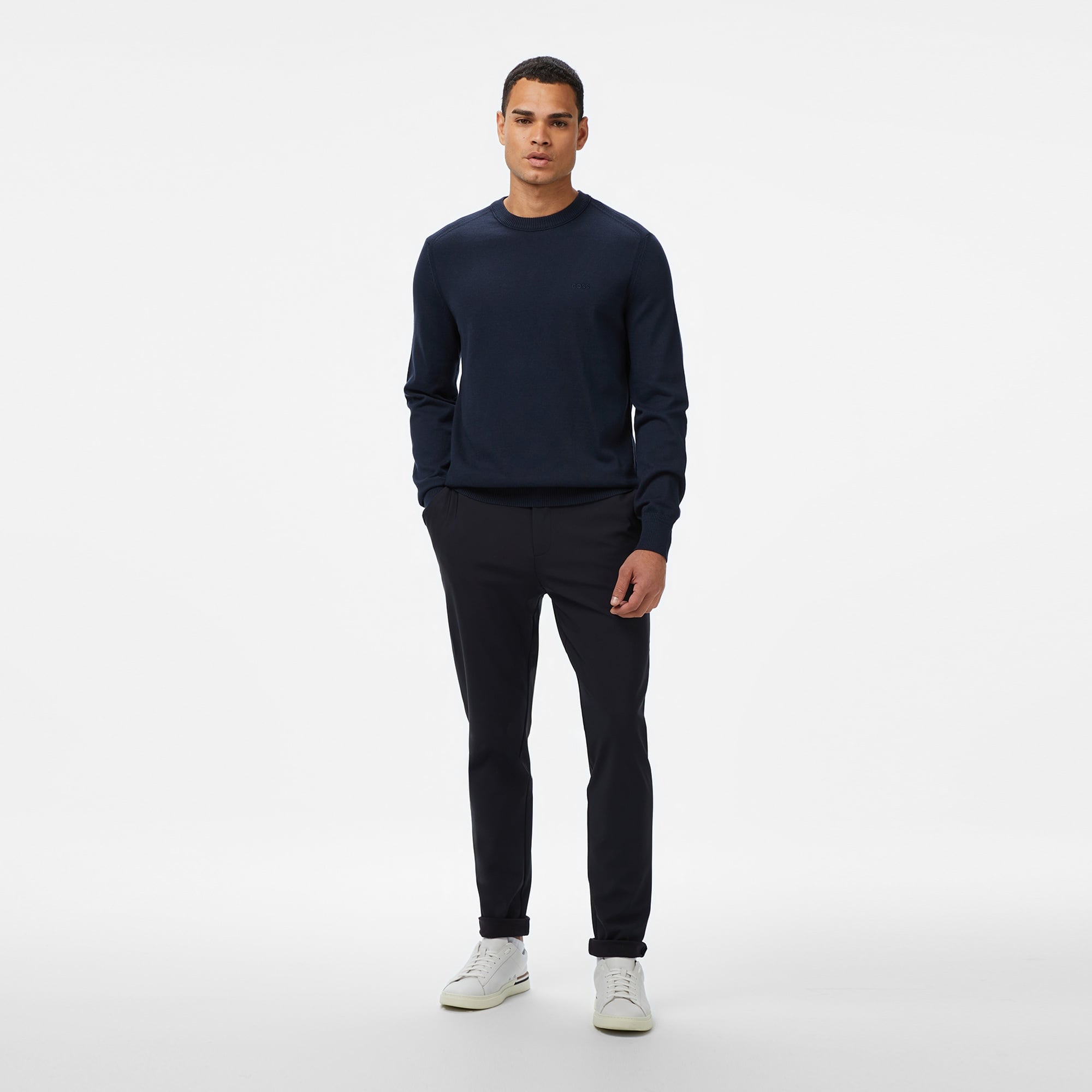 Boss Asac Erkek Koyu Mavi Triko