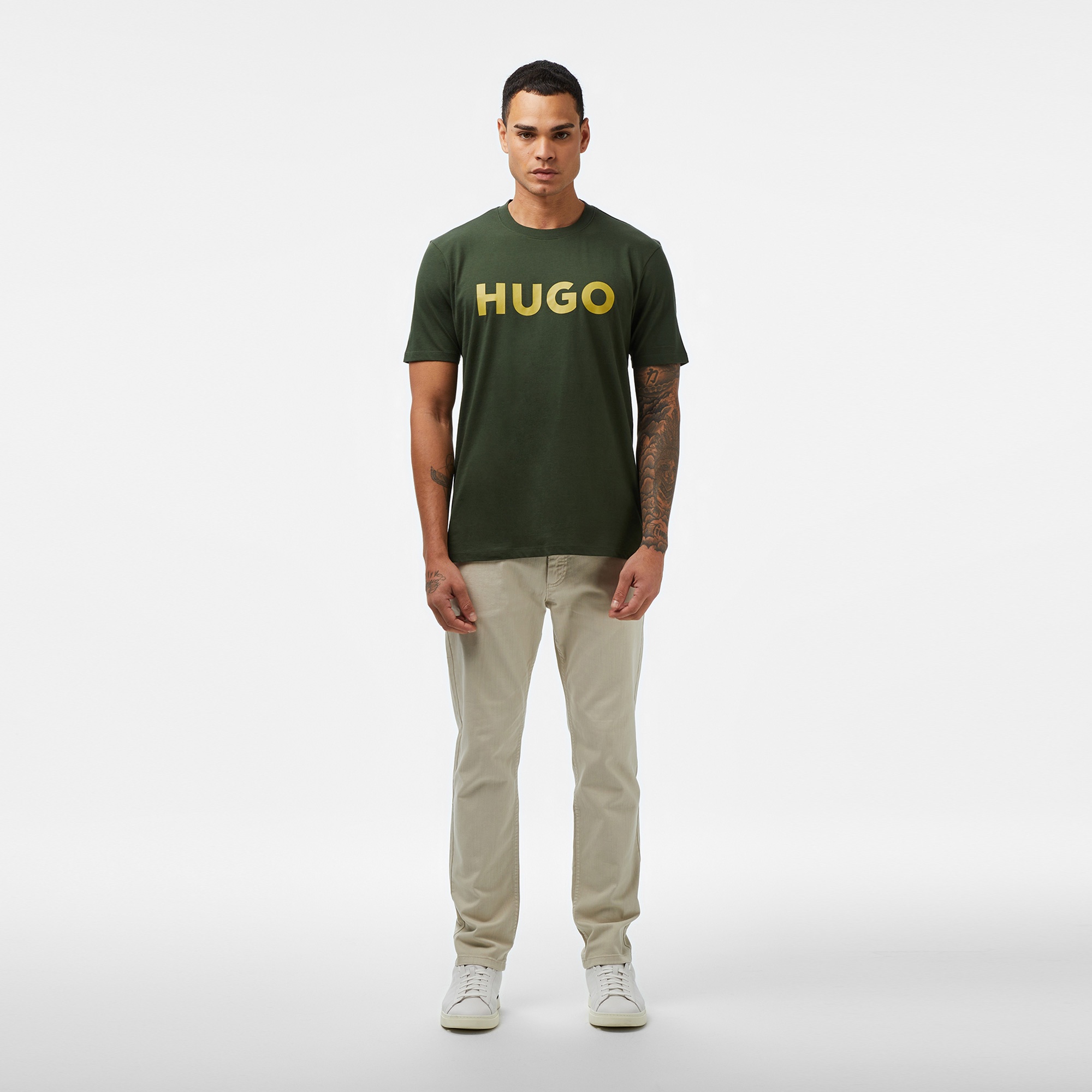 Hugo Dulivio Erkek Koyu Yeşil T-Shirt