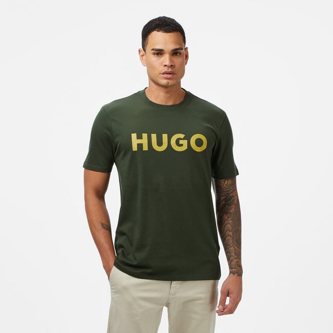  Hugo Dulivio Erkek Koyu Yeşil T-Shirt