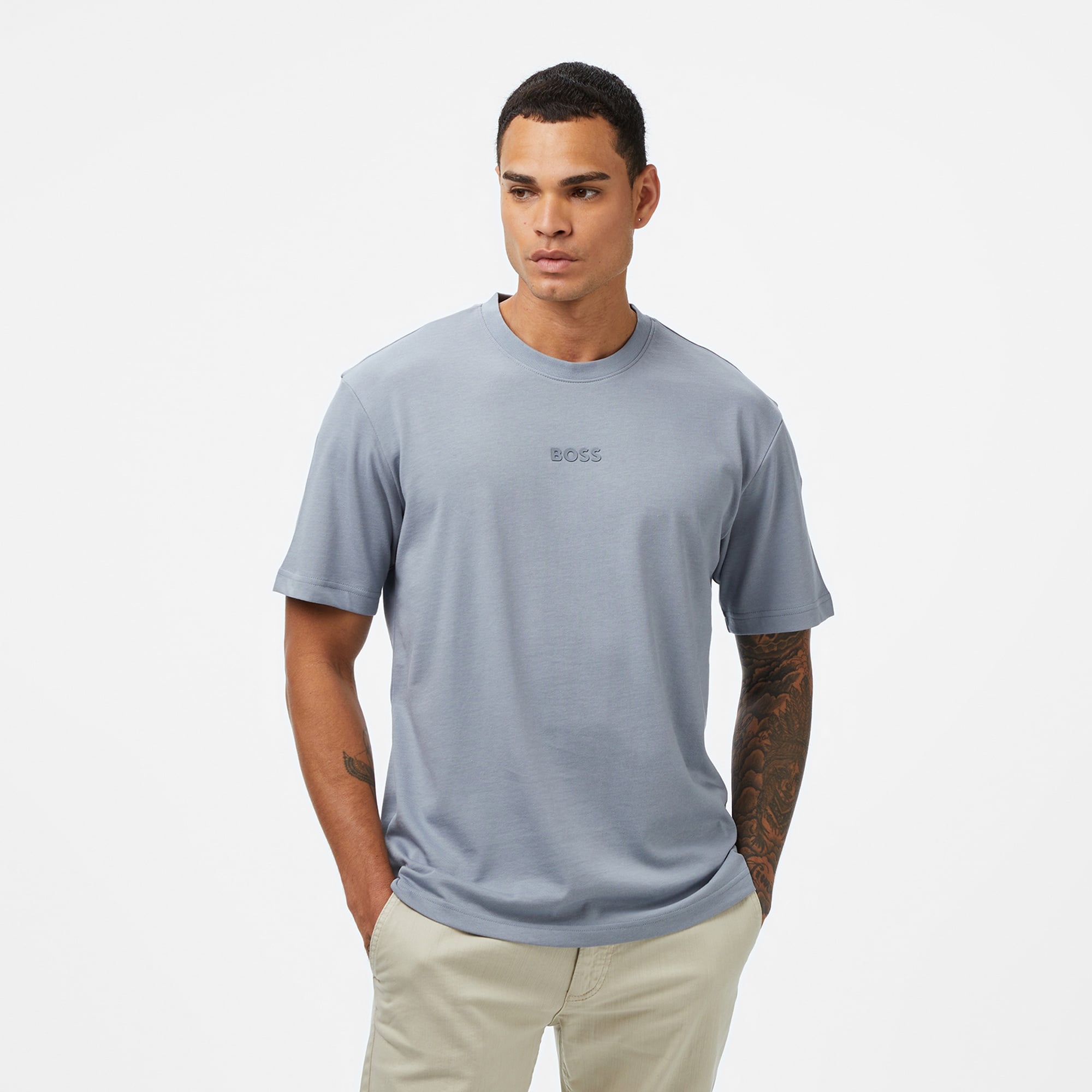 Boss Erkek Koyu Gri T-Shirt