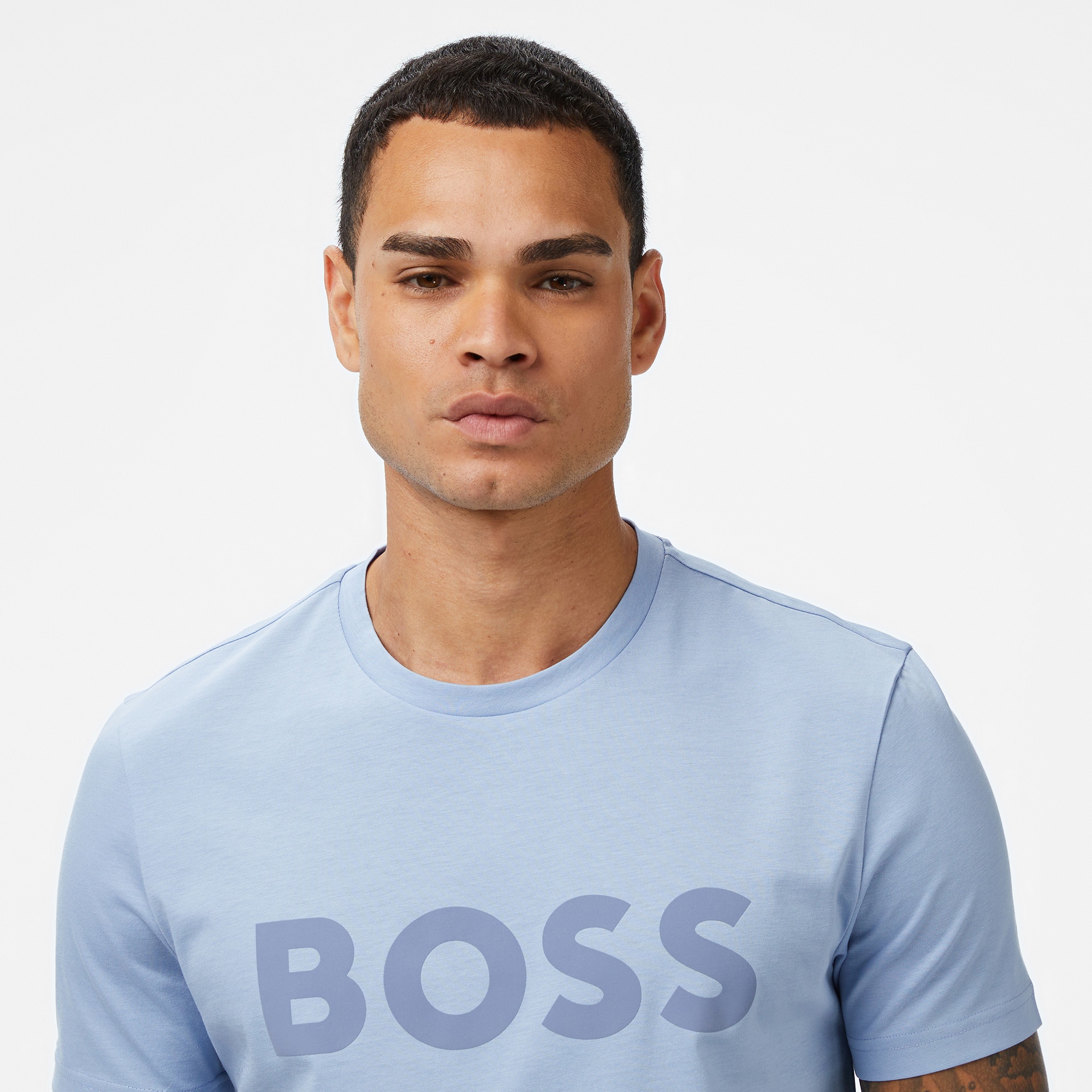 Boss Thinking Erkek Açık Mavi T-Shirt