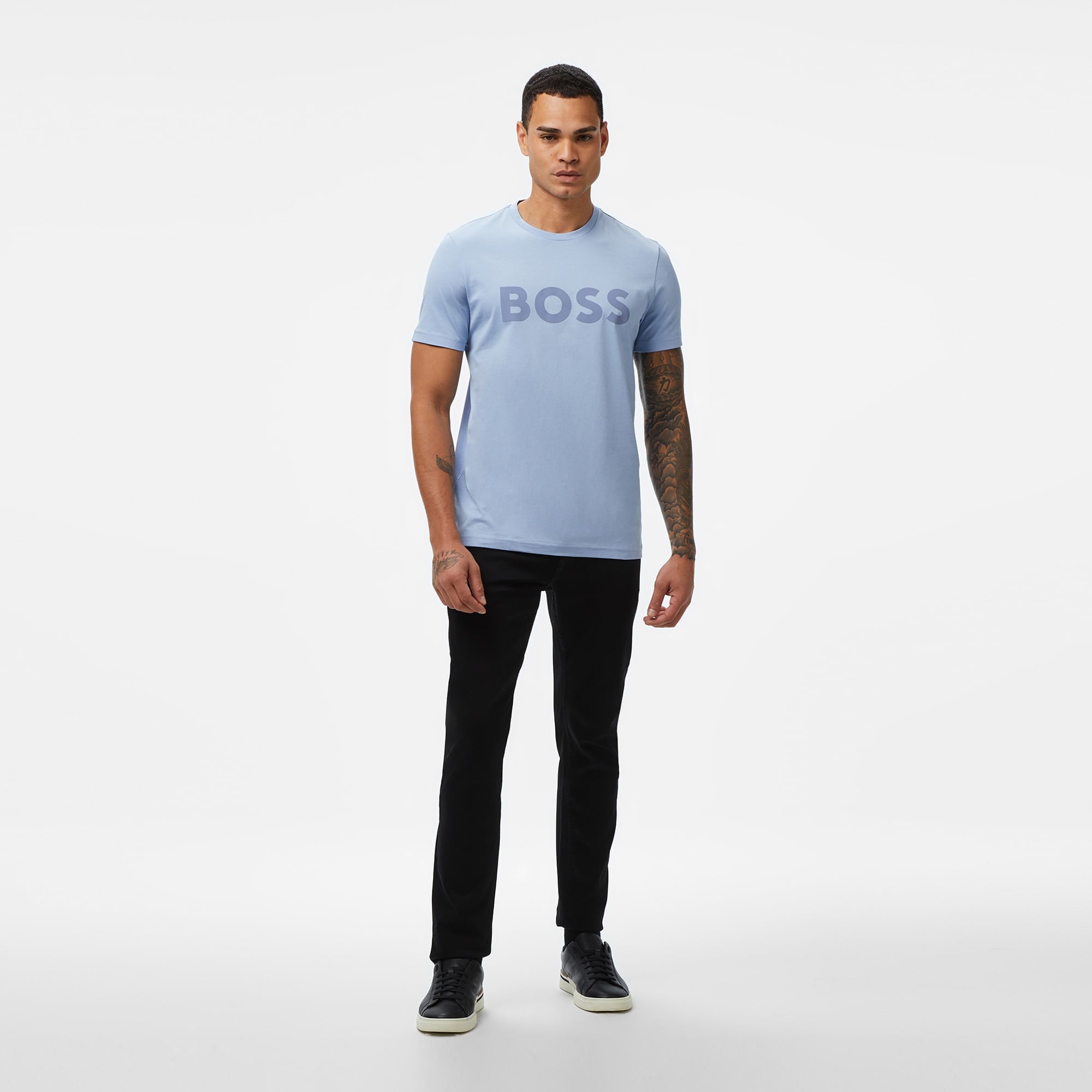 Boss Thinking Erkek Açık Mavi T-Shirt