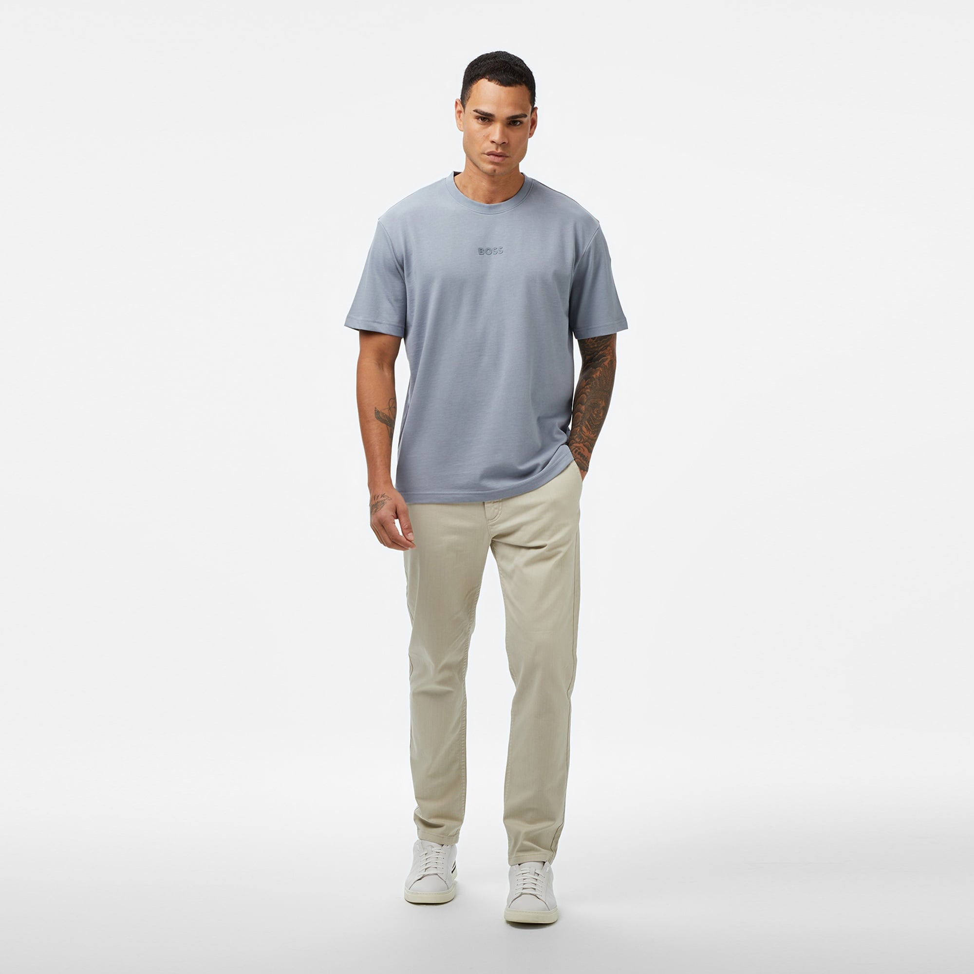 Boss Erkek Koyu Gri T-Shirt