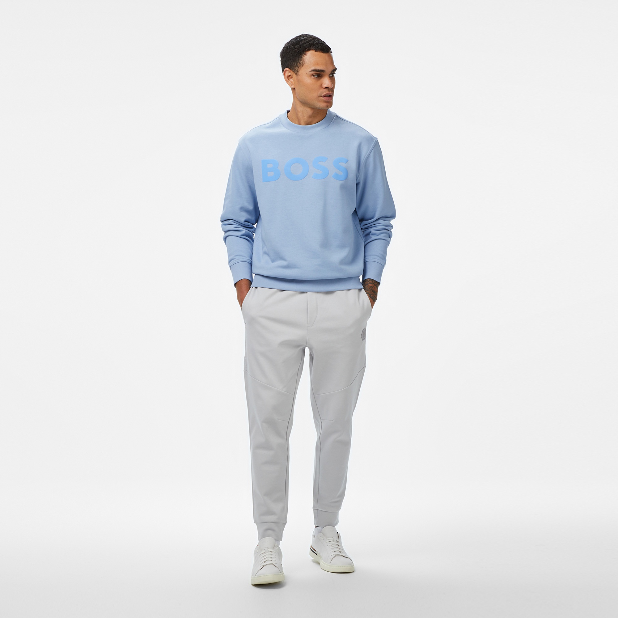 Boss Erkek Açık Mavi Sweatshirt