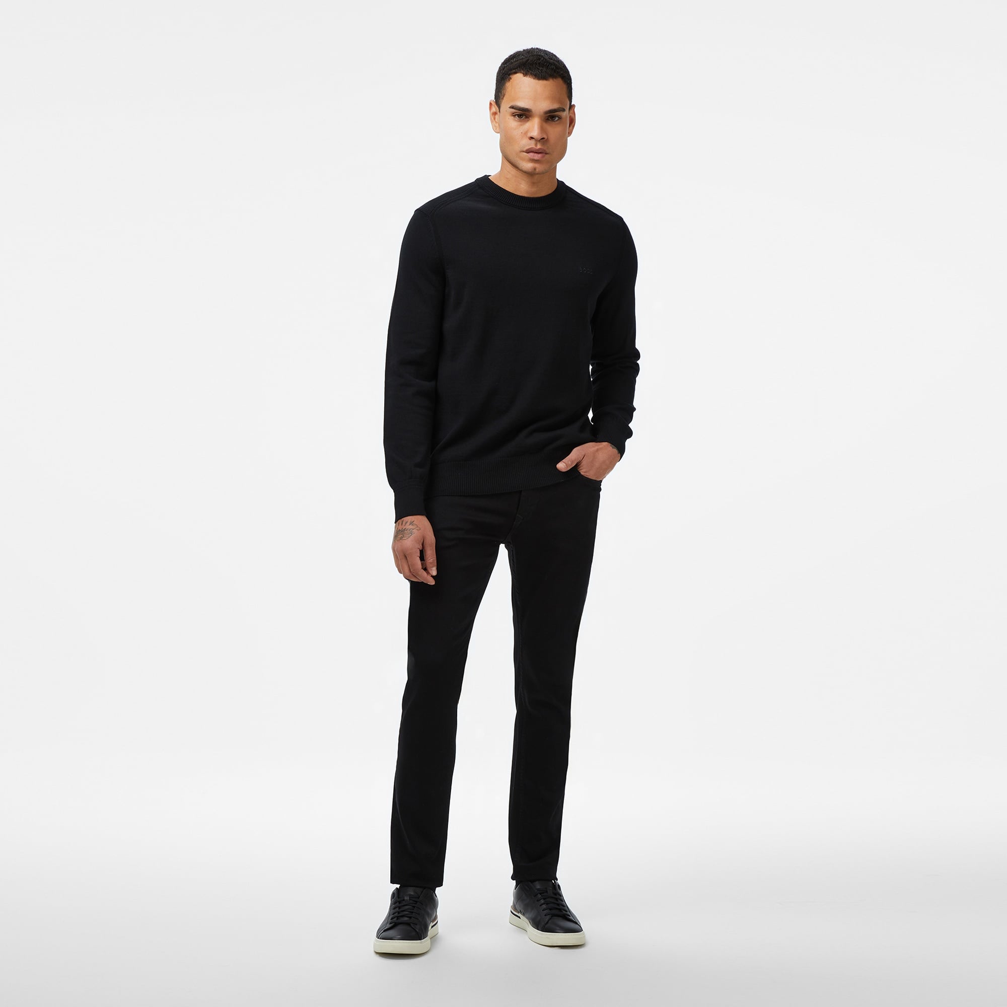 Boss Asac Erkek Siyah Triko